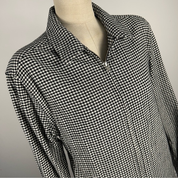 ❤️ Topman Monochrome Checkered Zipper Light Slim Jacket Size M - Picture 3 of 9